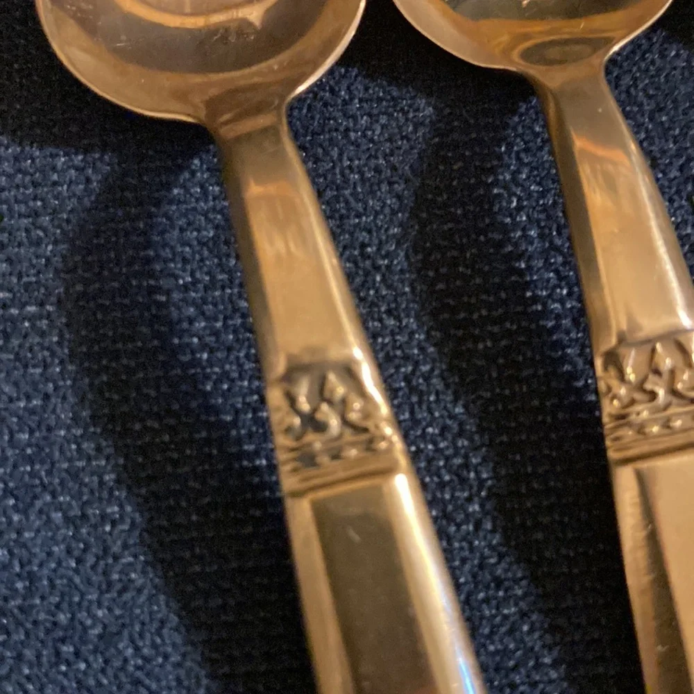Vintage brass appetizing spoons and forks